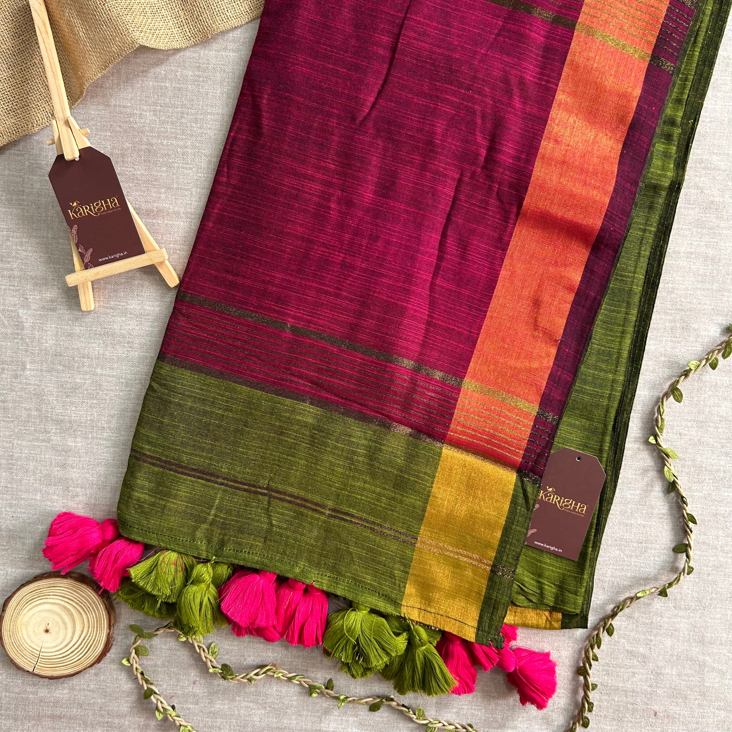 Imperial Threads – Classic Cotton Saree with Gleaming Zari Edge