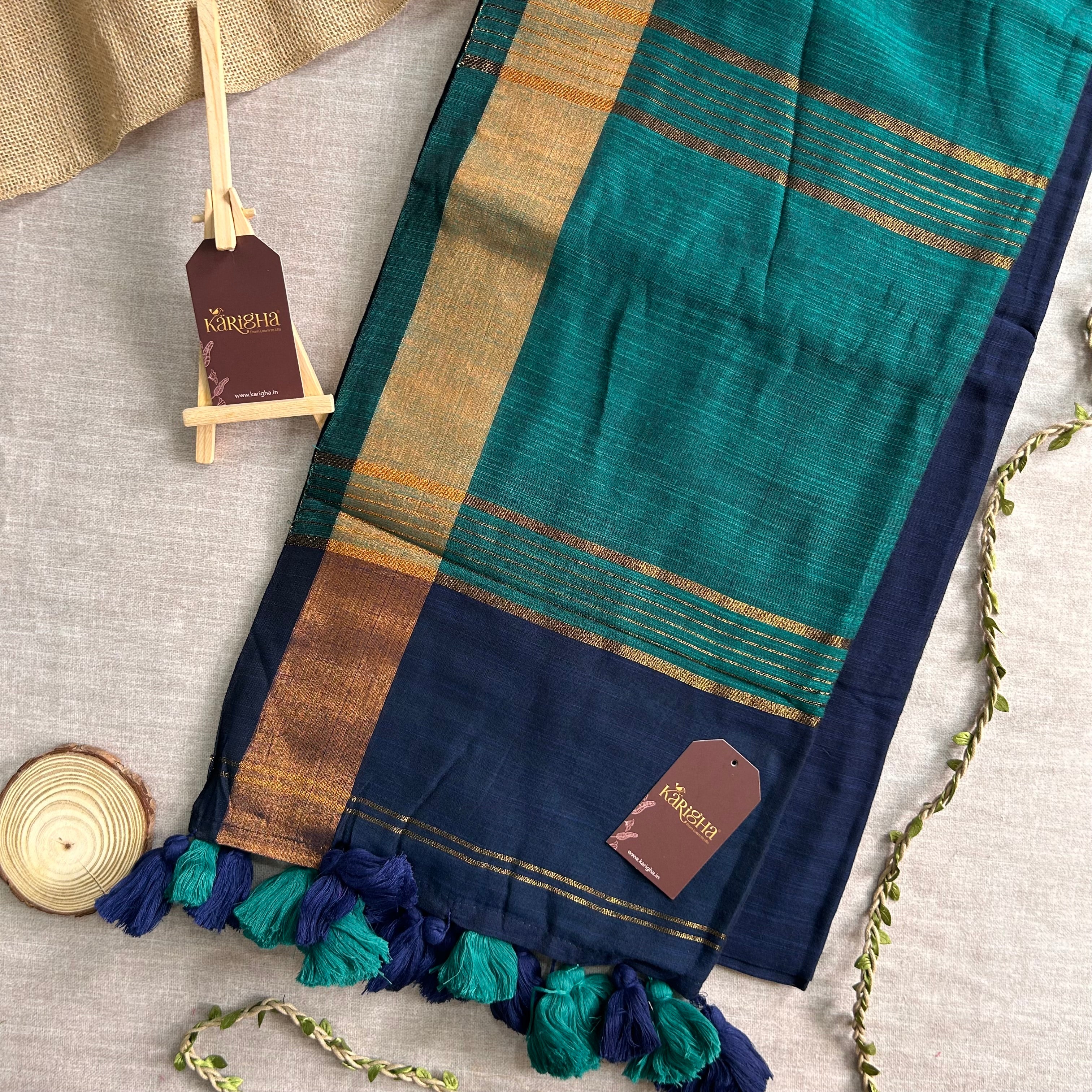 Imperial Threads – Classic Cotton Saree with Gleaming Zari Edge